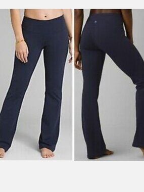 Prana Straight/Wide Leg Purple Athletic Pants W/Back Pockets Size Small